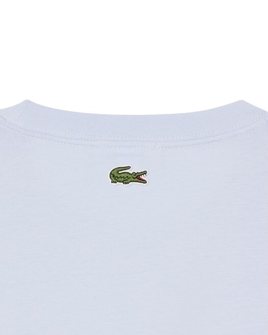 Lacoste T-shirt coton marquage embossé - Bleu Clair