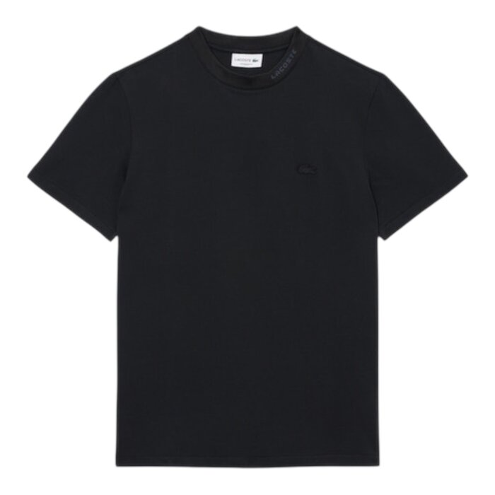 Lacoste T-shirt Commuter Piqué marquage jacquard - Noir