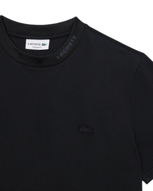 Lacoste T-shirt Commuter Piqué marquage jacquard - Noir