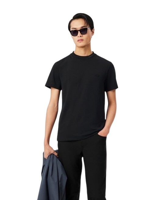 Lacoste T-shirt Commuter Piqué marquage jacquard - Noir