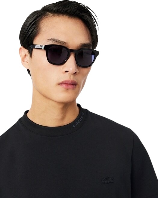 Lacoste T-shirt Commuter Piqué marquage jacquard - Noir