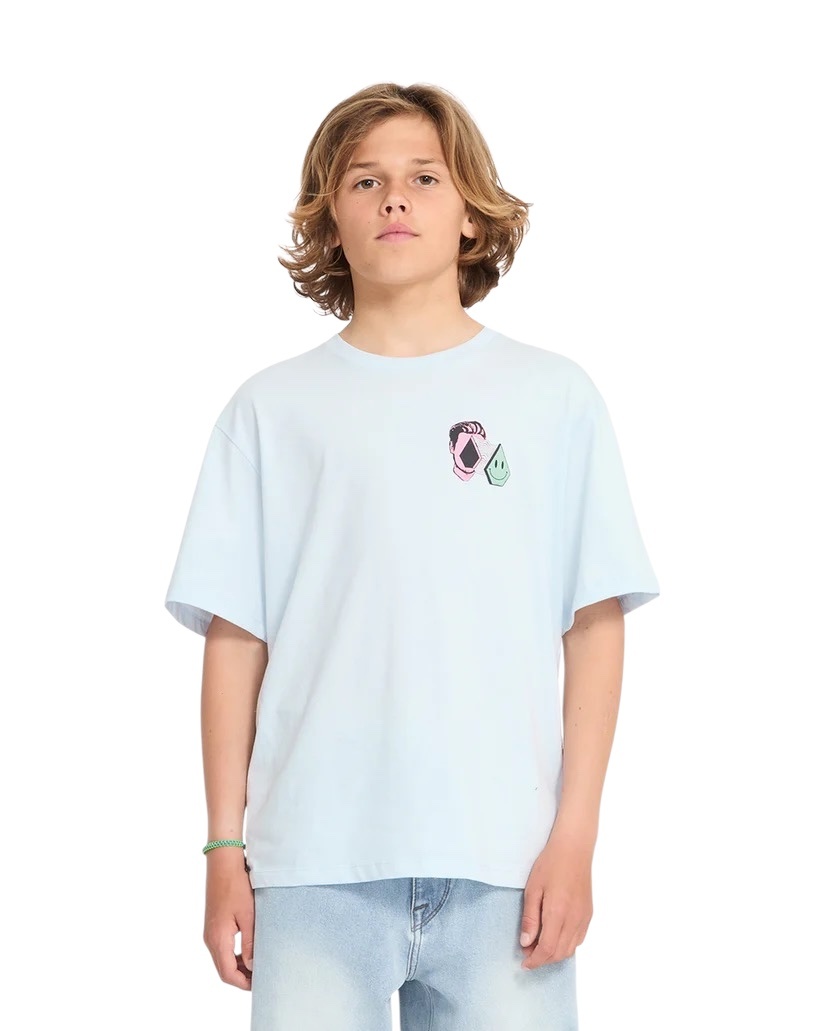 Volcom Aura BSC S/S T-Shirt - Light Acid Blue