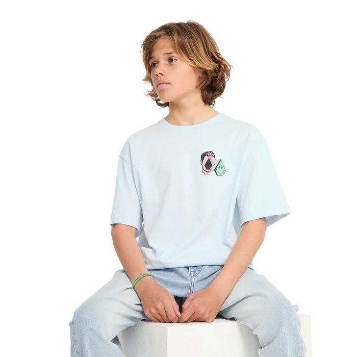 Volcom Aura BSC S/S T-Shirt - Light Acid Blue