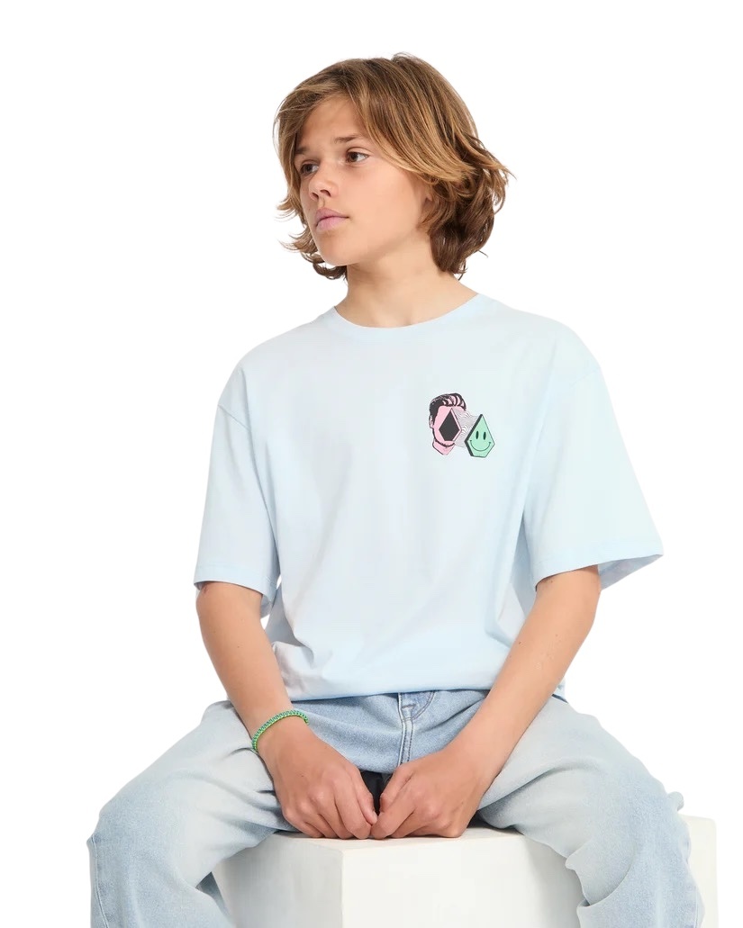 Volcom Aura BSC S/S T-Shirt - Light Acid Blue