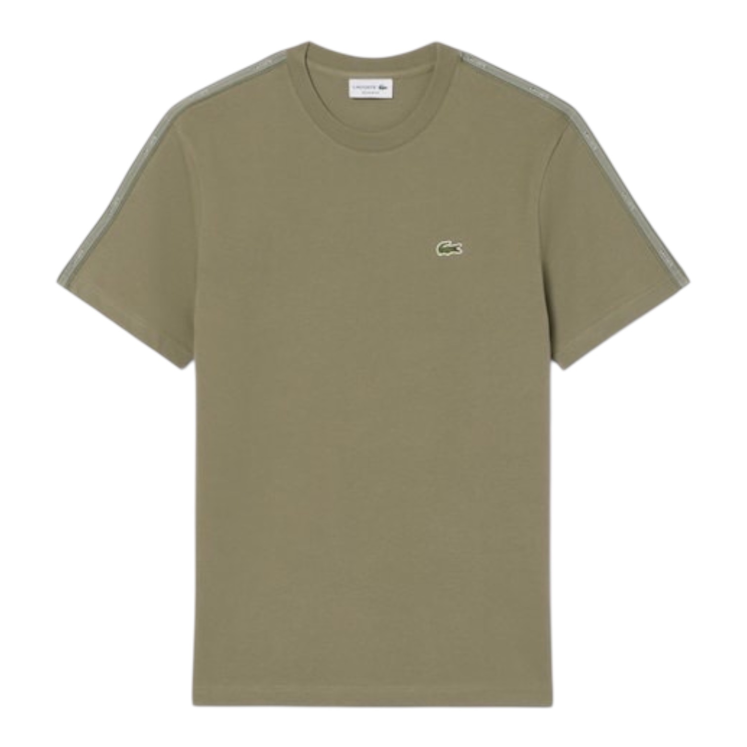 Lacoste T-shirt coton épais bande sigle - Vert Kaki