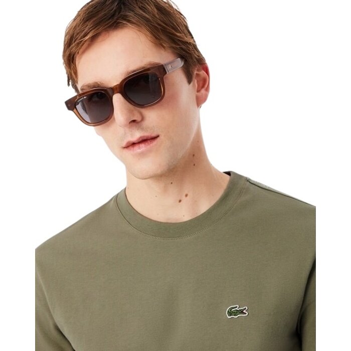 Lacoste T-shirt coton épais bande sigle - Vert Kaki
