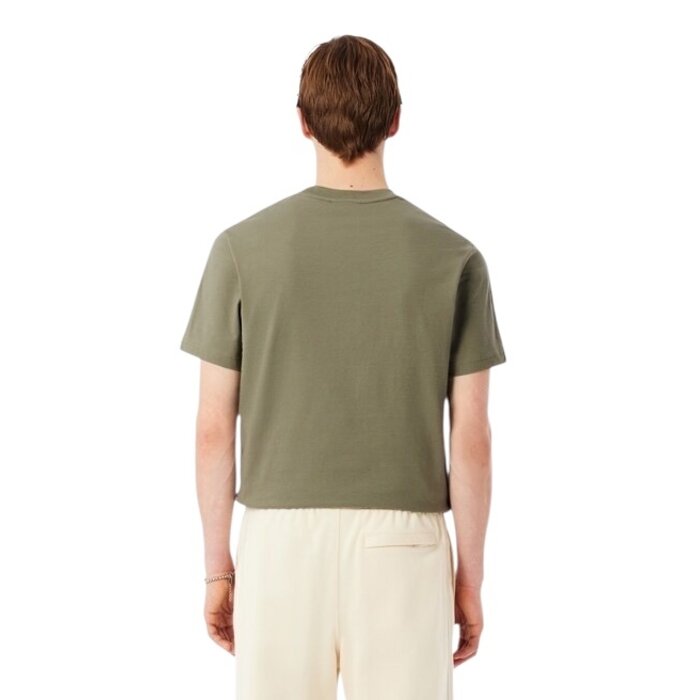 Lacoste T-shirt coton épais bande sigle - Vert Kaki