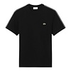 T-shirt coton épais bande sigle - Noir