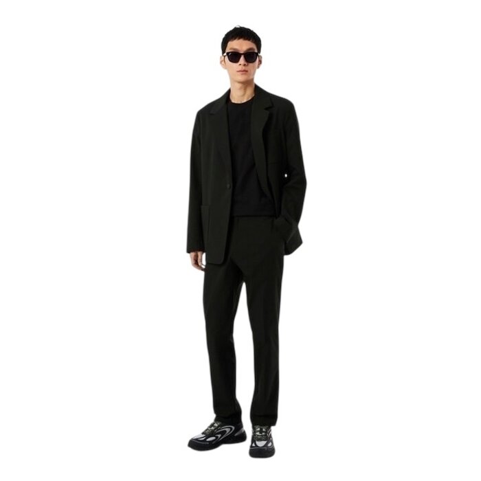 Lacoste T-shirt coton épais bande sigle - Noir