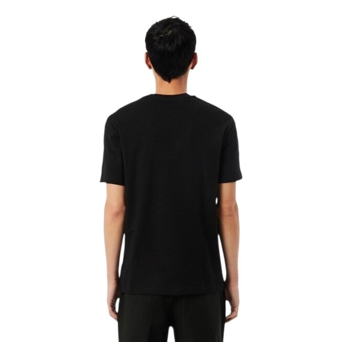 Lacoste T-shirt coton épais bande sigle - Noir