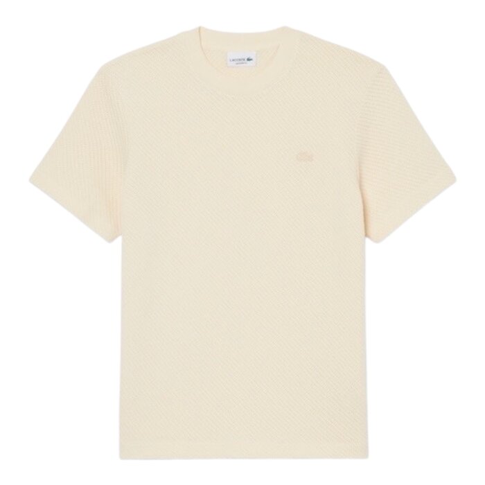 Lacoste T-shirt Coton Ajouré - Beige