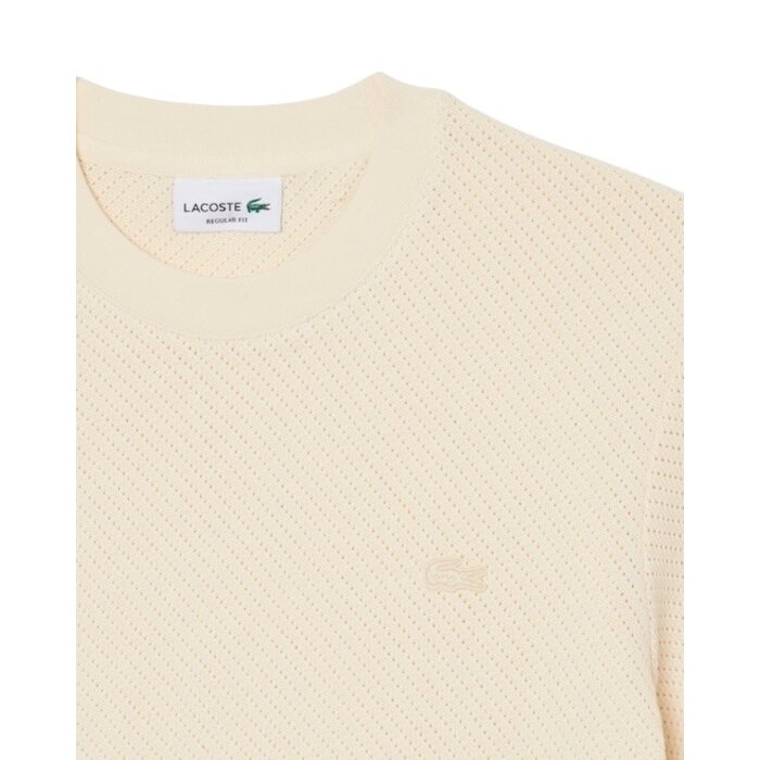 Lacoste T-shirt Coton Ajouré - Beige