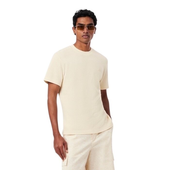 Lacoste T-shirt Coton Ajouré - Beige