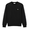 Sweatshirt molleton bande rayée - Noir