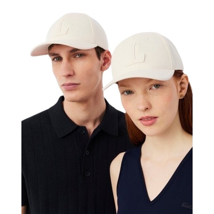 Lacoste Casquette badge en Piqué - Beige