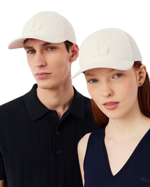 Lacoste Casquette badge en Piqué - Beige