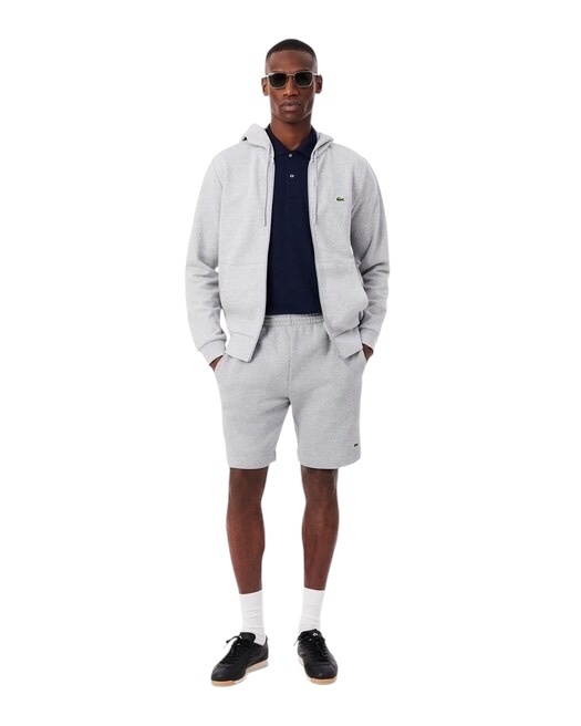 Lacoste Short Regular Fit Molleton - Gris Chiné