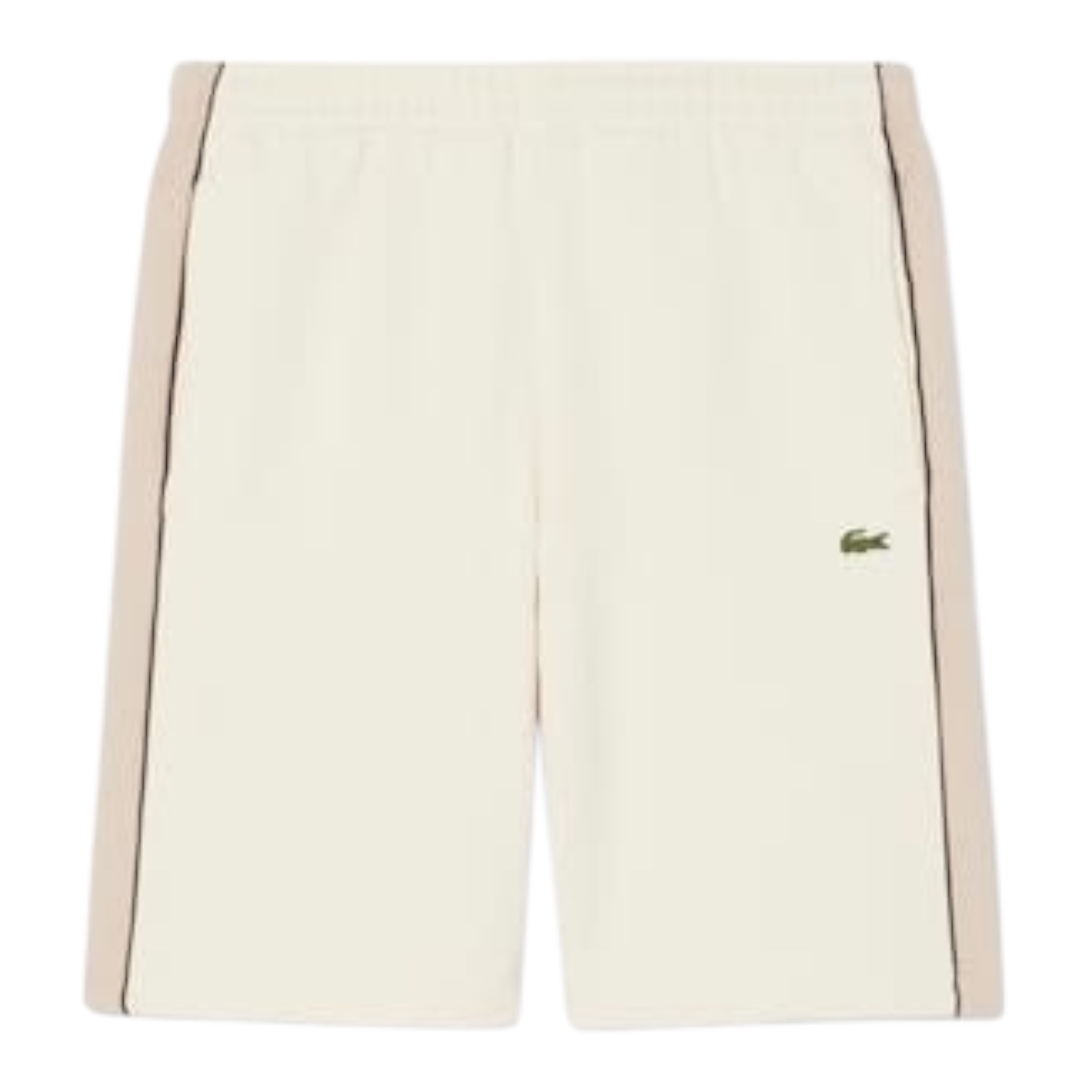 Lacoste Short regular fit color-block molleton  - Blanc/Beige