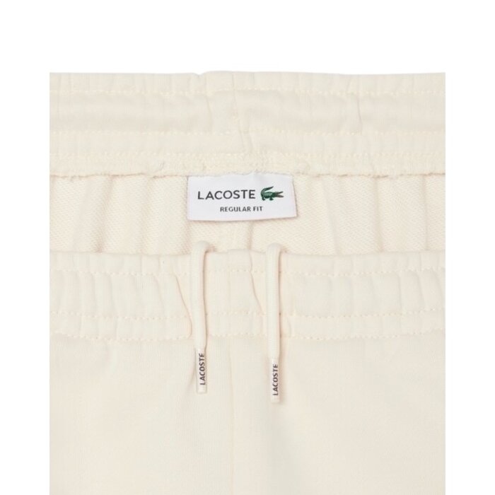 Lacoste Short regular fit color-block molleton  - Blanc/Beige