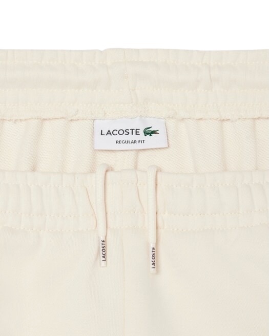 Lacoste Short regular fit color-block molleton  - Blanc/Beige