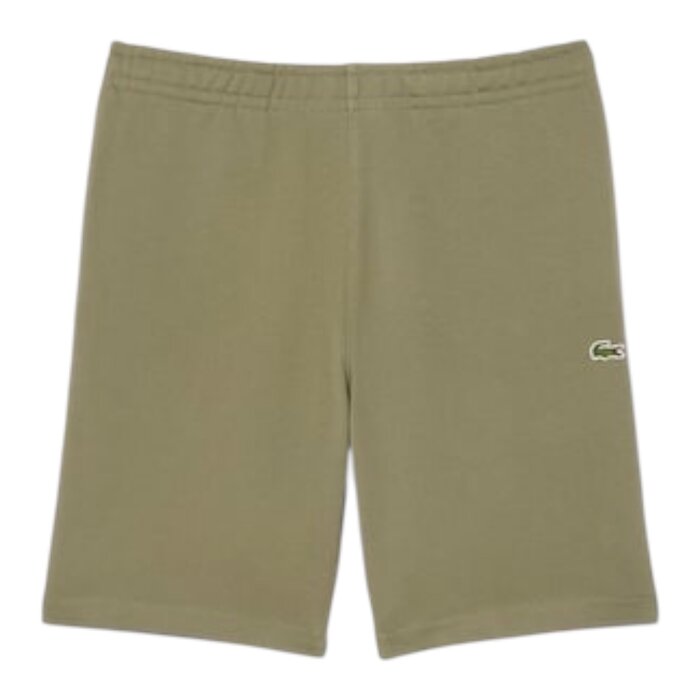 Lacoste Short regular fit molleton bandes siglées - Vert Kaki