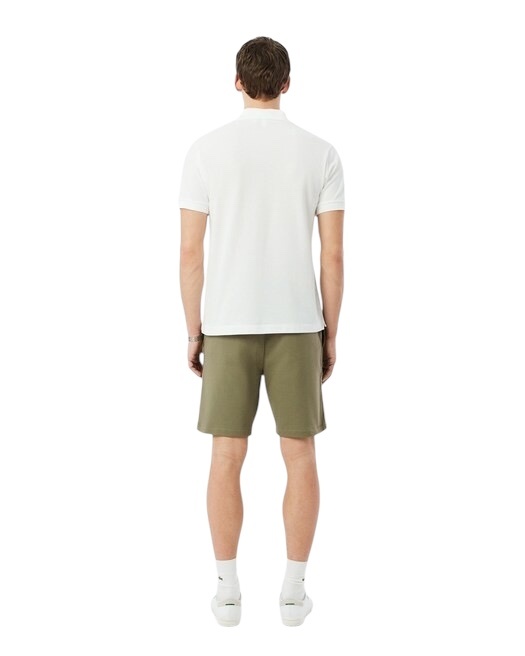 Lacoste Short regular fit molleton bandes siglées - Vert Kaki