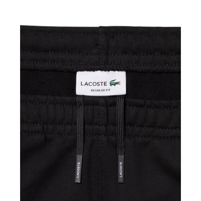 Lacoste Short regular fit molleton bandes siglées - Noir