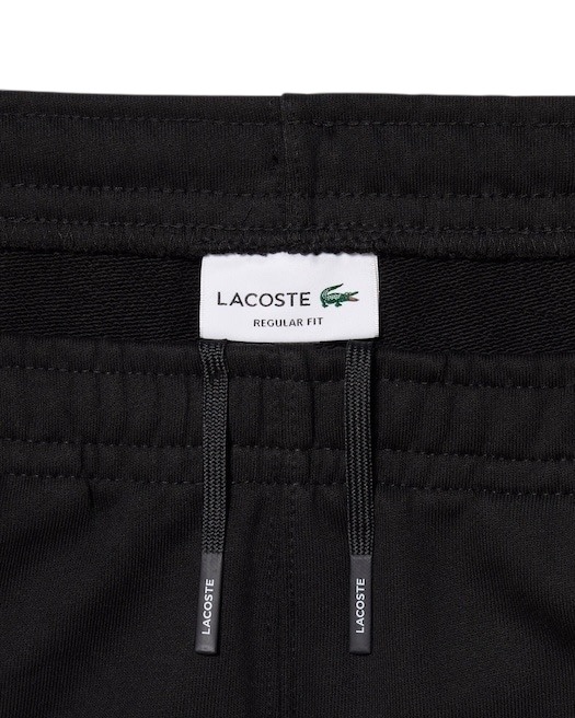 Lacoste Short regular fit molleton bandes siglées - Noir
