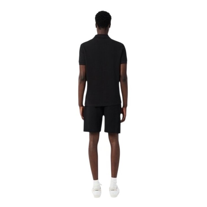 Lacoste Short regular fit molleton bandes siglées - Noir