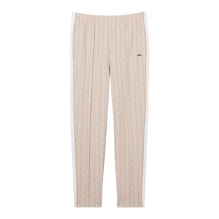 Lacoste Pantalon de survêtement Paris Monogramme - Beige/Blanc