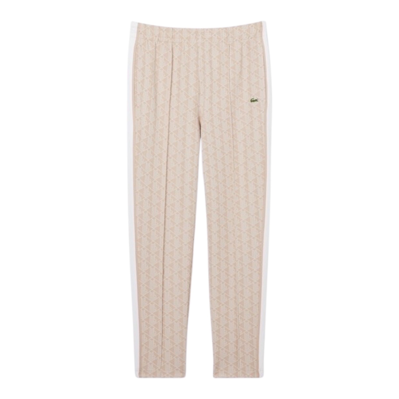 Lacoste Pantalon de survêtement Paris Monogramme - Beige/Blanc