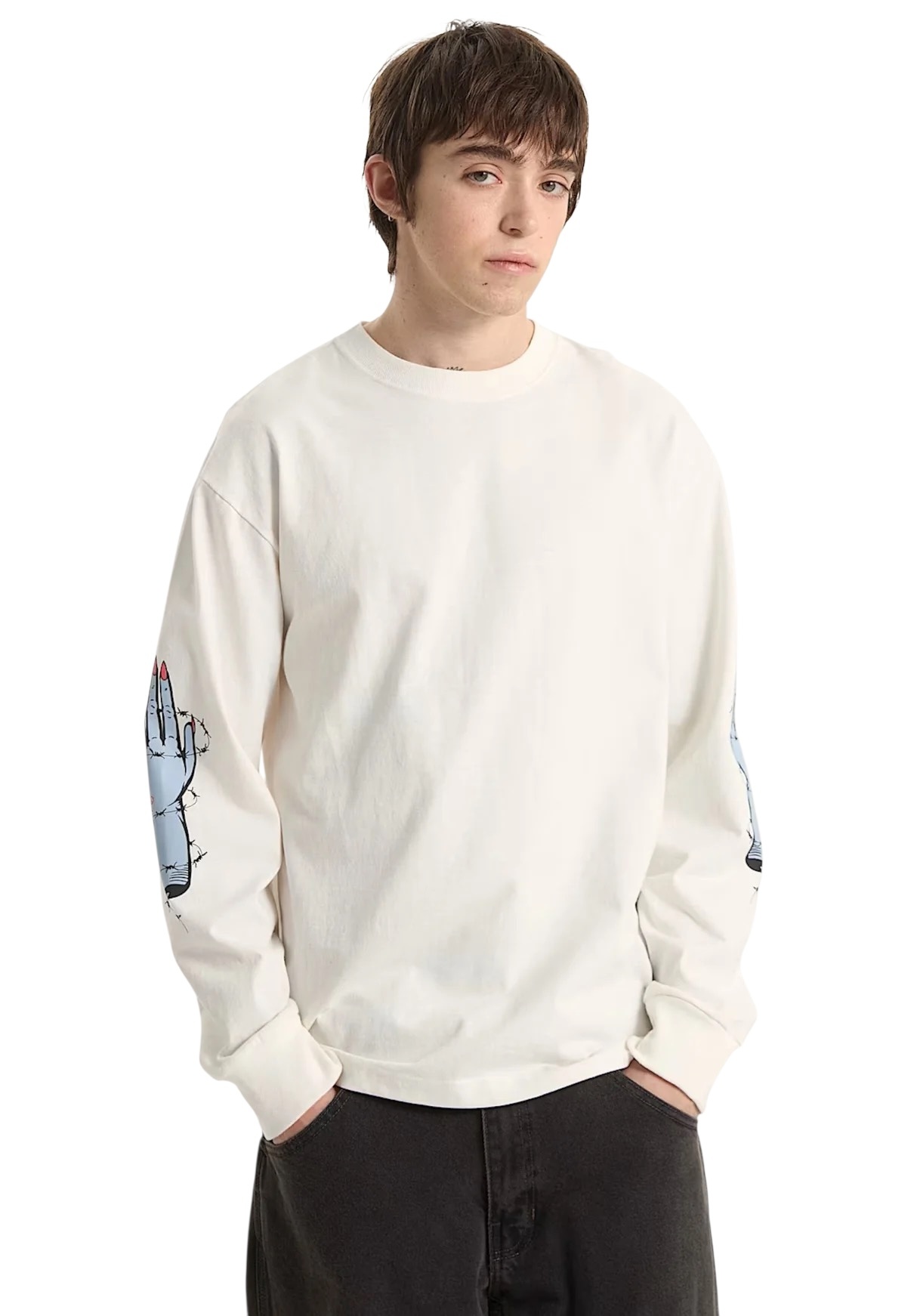 Vans Dayana Zombie Hand L/S T-Shirt - Egret