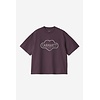 W' S/S  Cloud Heart T-Shirt - Cozy Purple