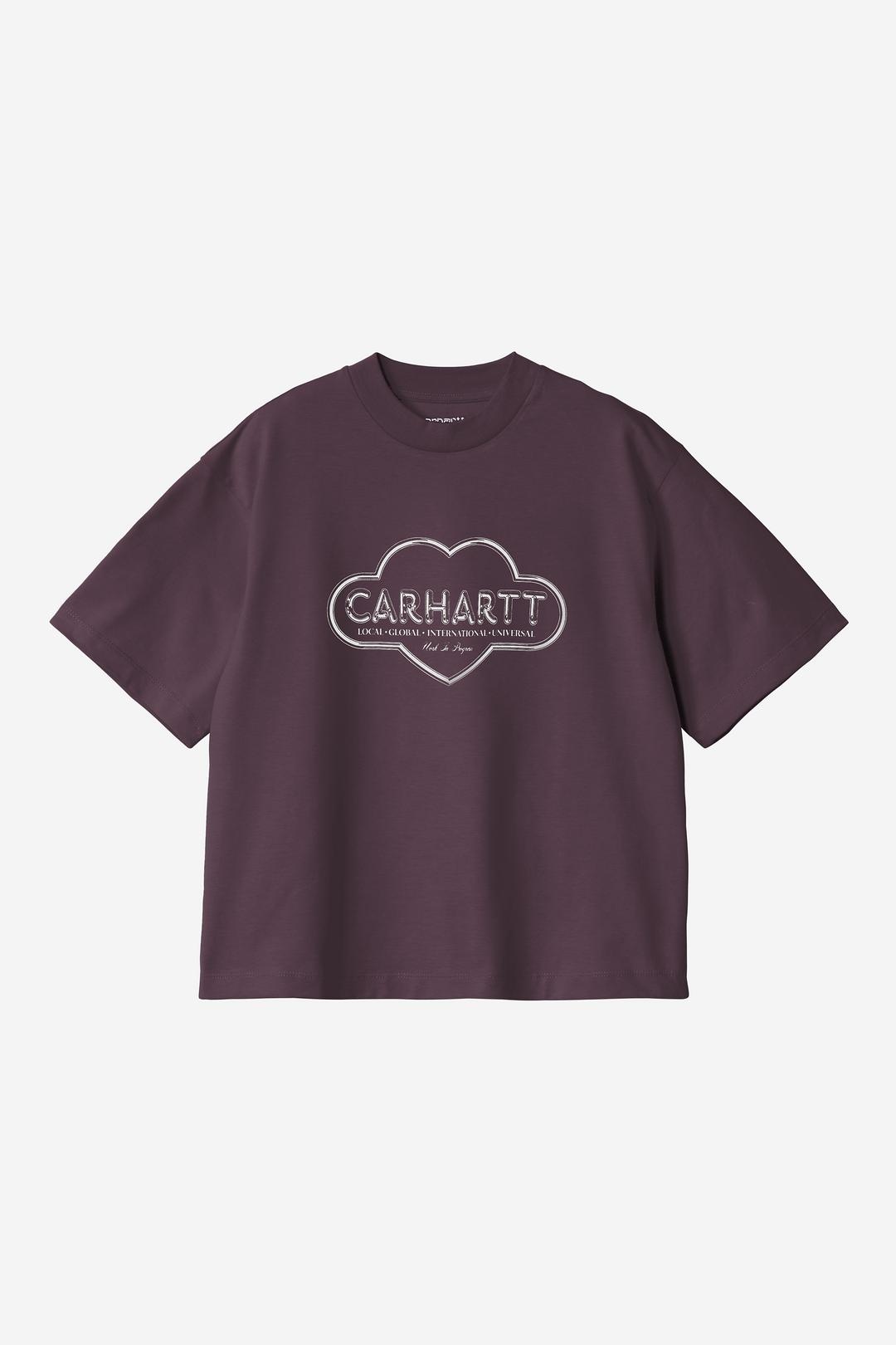 Carhartt WIP W' S/S Cloud Heart T-Shirt - Cozy Purple