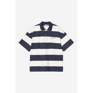 Carhartt WIP S/S Delray Polo - Delray Stripe/Blue
