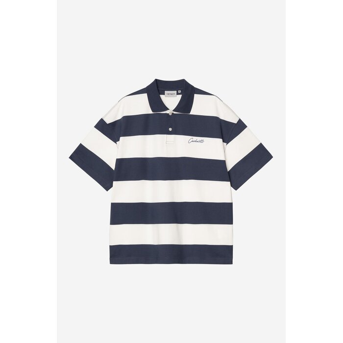 Carhartt WIP S/S Delray Polo - Delray Stripe/Blue