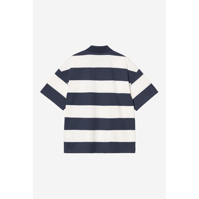Carhartt WIP S/S Delray Polo - Delray Stripe/Blue