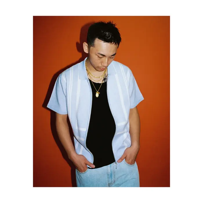 Hélas Aldo Knit Full Zip Polo - Light Blue