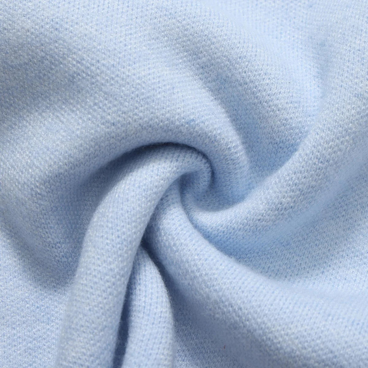 Hélas Aldo Knit Full Zip Polo - Light Blue