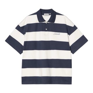 Carhartt WIP S/S Delray Polo - Delray Stripe/Blue