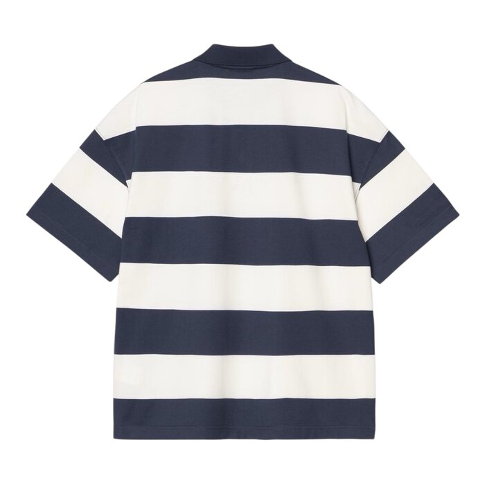 Carhartt WIP S/S Delray Polo - Delray Stripe/Blue