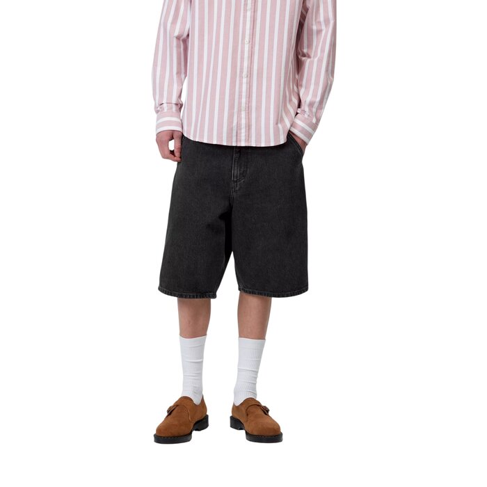 Carhartt WIP Single Knee Short - Black (Stone Washed)
