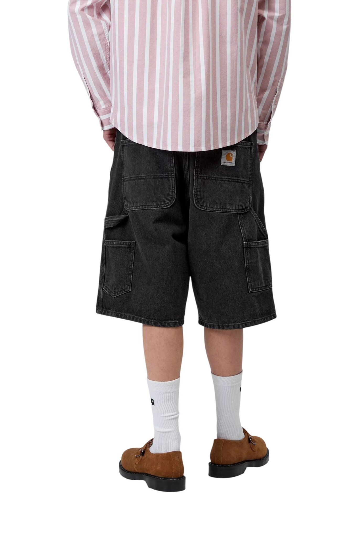 Carhartt WIP Single Knee Short - Black (Stone Washed)