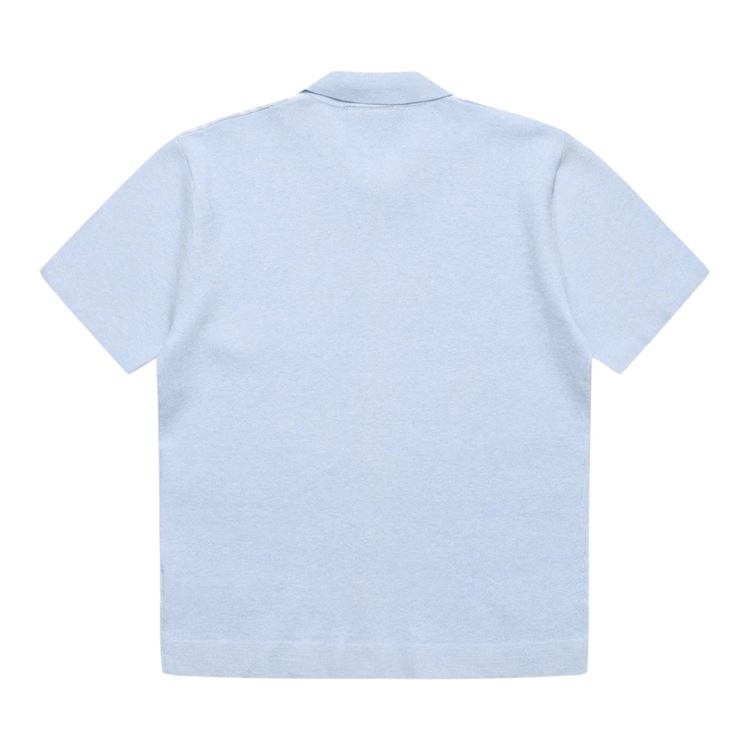 Hélas Aldo Knit Full Zip Polo - Light Blue