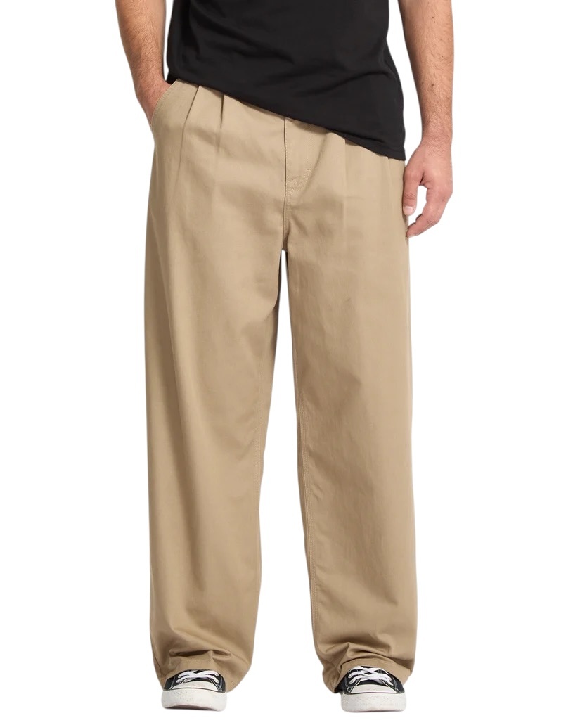 Volcom Baggos Pleat Pant - Khaki