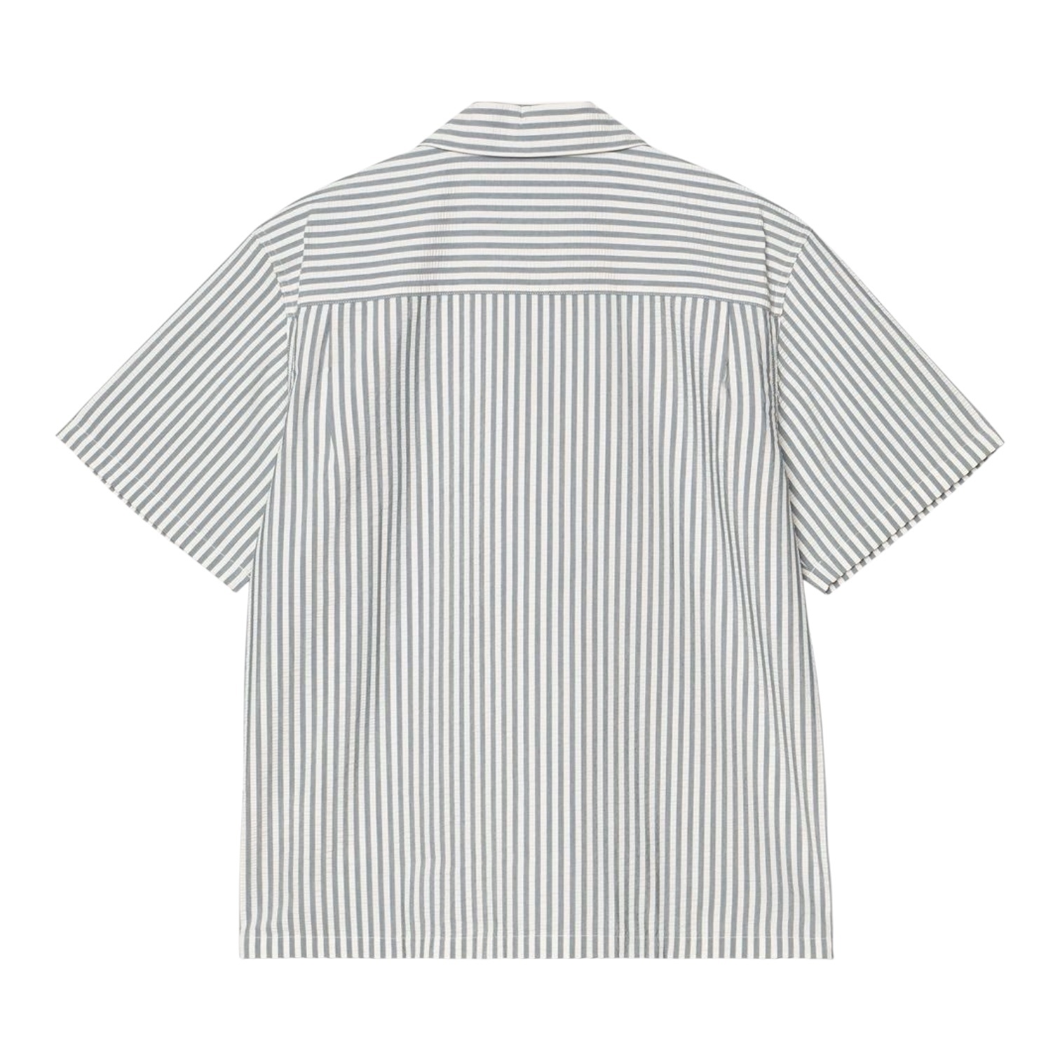 Carhartt WIP S/S Leavel Shirt - Leavel Stripe Blue River/Wax