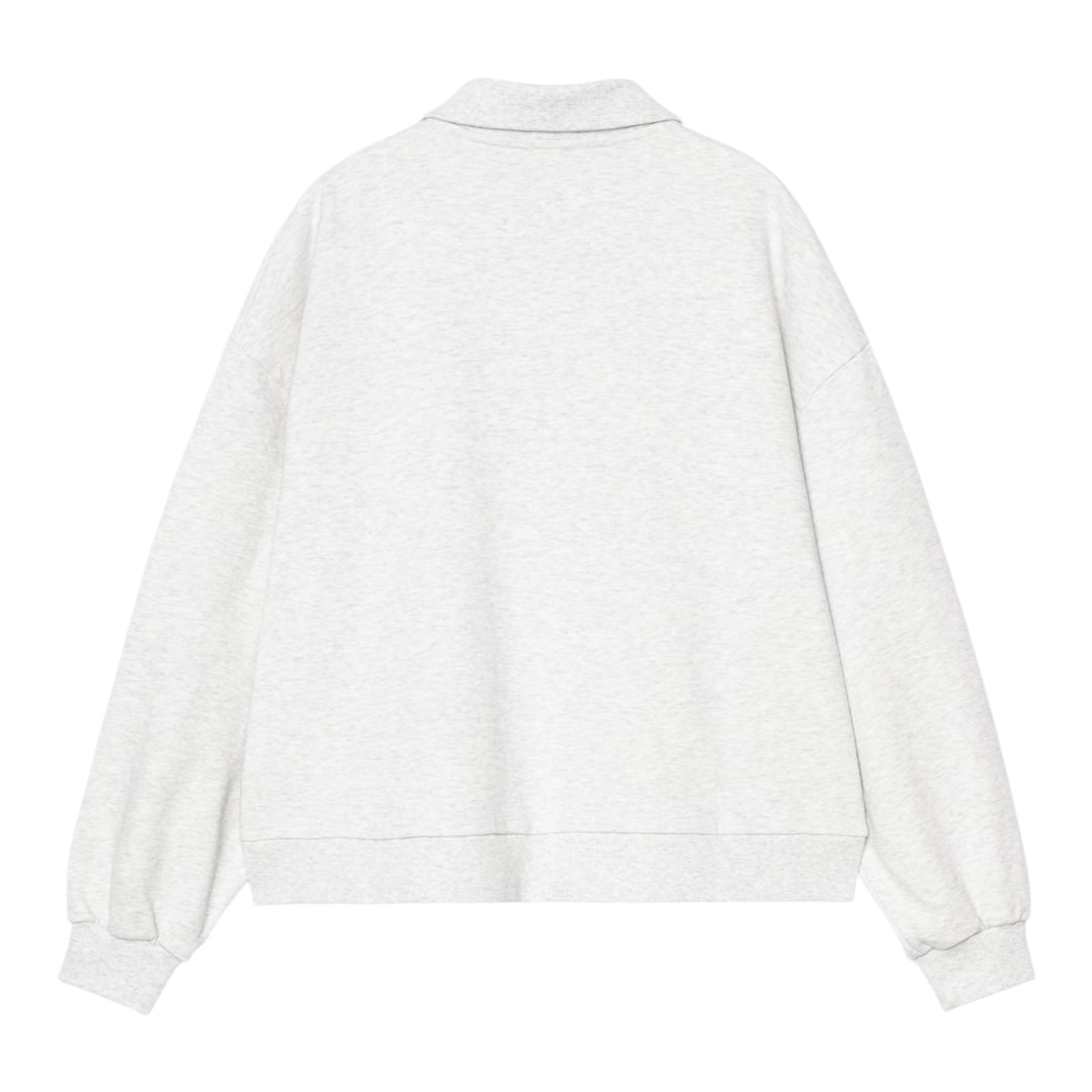 Carhartt WIP W' Brenta Polo Sweatshirt - Ash Heather/White Heavy Stone Wash