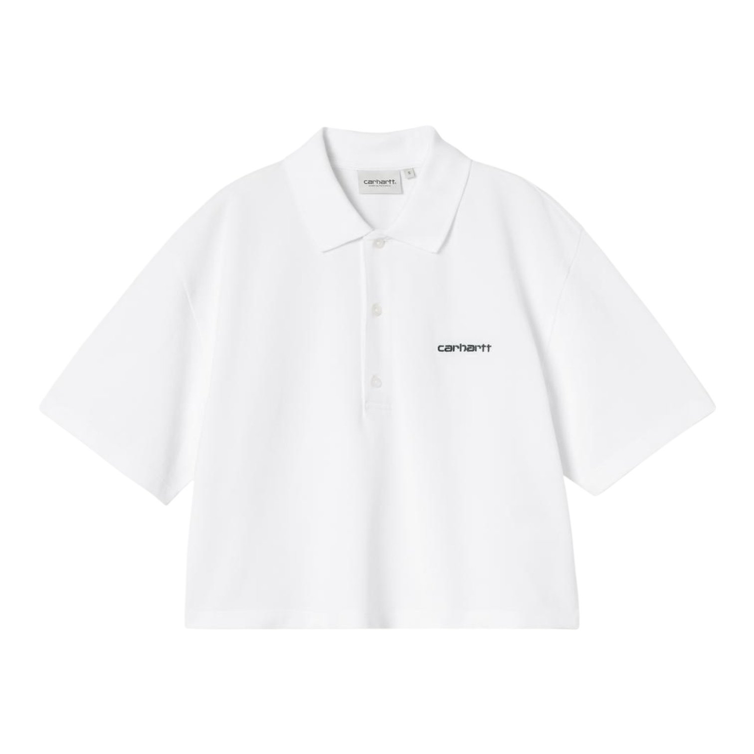 Carhartt WIP W' S/S Carhartt Script Polo TS - White/Black