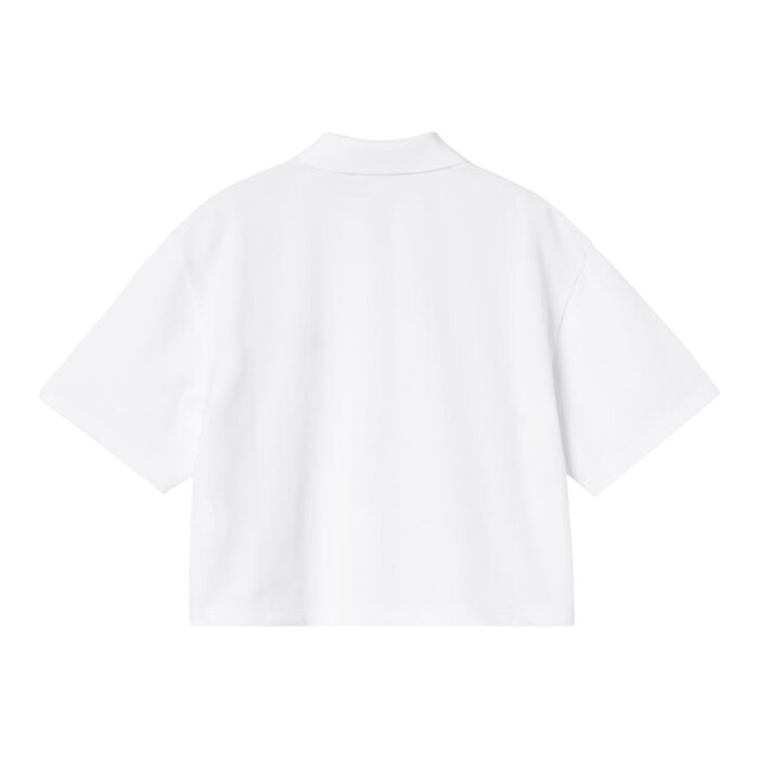 Carhartt WIP W' S/S Carhartt Script Polo TS - White/Black
