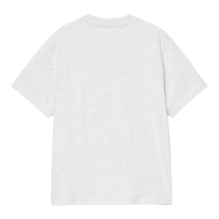 Carhartt WIP W' S/S Pocket Heart T-Shirt - Ash Heather/Red